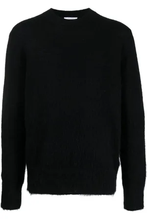 OFF-WHITE Homme, Sweatshirts et sweats à capuche, Noir, Taille: S Mohair Arrow Knit Crewneck
