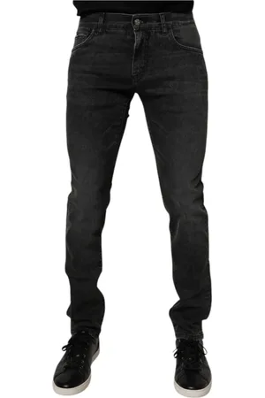 Dolce & Gabbana Homme, Jeans, Noir, Taille: 2XL Jean Denim Skinny Noir Fermeture Éclair Bouton