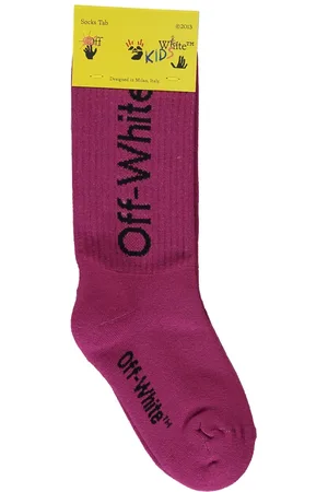 OFF-WHITE Femme, Sous-vêtements, Rose, Taille: L Chaussettes Logo avec Couleurs Contrastées