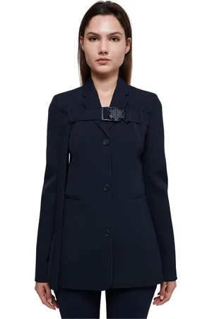 OFF-WHITE Femme, Vestes, Bleu, Taille: 38 FR Veste Cargo en Laine