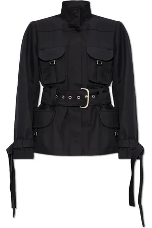 OFF-WHITE Femme, Vestes, Noir, Taille: 38 FR Veste à Col Montant
