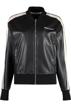 Palm Angels Femme, Vestes, Noir, Taille: 38 FR Sweat zippé à rayures latérales