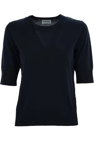 P.A.R.O.S.H. Femme, Blouses et Chemises, Bleu, Taille: 42 FR Maglia Manica Corta