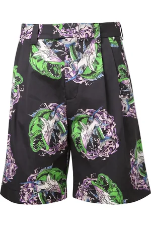 Msgm Homme, Shorts, Noir, Taille: S Short droit à imprimé graphique