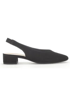 Gabor Femme, Chaussures, Noir, Taille: 37 EU Escarpins à bride arrière en cuir suédé noir