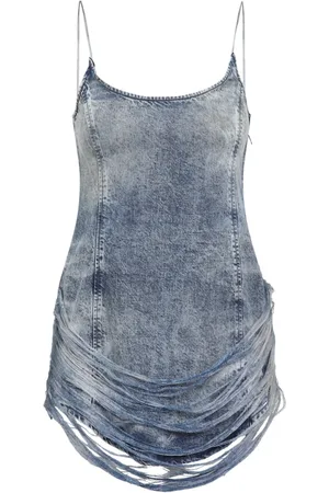 Diesel Femme, Robes, Bleu, Taille: 36 FR Mini-robe courte style De-Dra