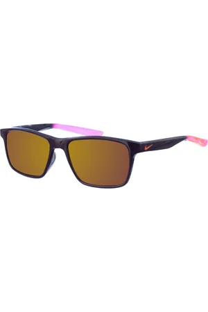 Nike Unisex, Accessoires, Violet, Taille: ONE Size Lunettes de soleil rectangulaires avec verres roses effet miroir