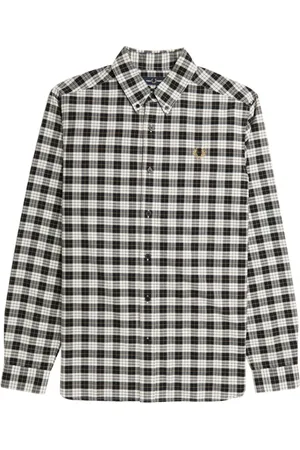 Fred Perry Homme, Chemises, Noir, Taille: S Chemise Oxford à Carreaux