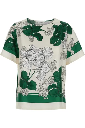 P.A.R.O.S.H. Femme, Blouses et Chemises, Multicolore, Taille: 40 FR Chemisier en soie à fleurs
