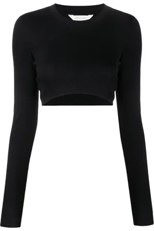 Palm Angels Femme, Tops, Noir, Taille: 40 FR T-shirt Noir en Coton