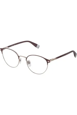 Furla Femme, Accessoires, Jaune, Taille: ONE Size Lunettes à monture dorée en métal