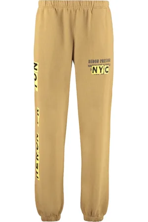 Heron Preston Homme, Pantalons, Brun, Taille: 2XL Pantalon de survêtement en coton logotypé