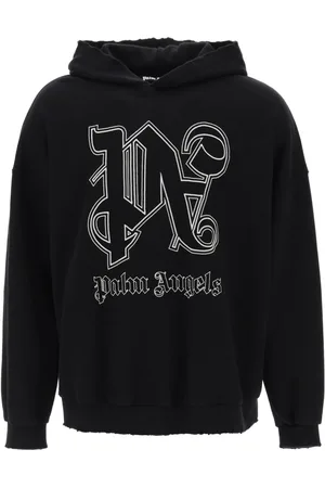 Palm Angels Homme, Sweatshirts et sweats à capuche, Noir, Taille: M Monogram Statement Sweat à capuche