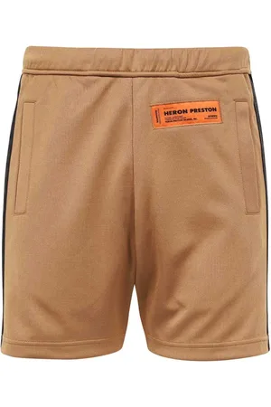 Heron Preston Homme, Shorts, Brun, Taille: L Bermuda Casual avec Patch Logo