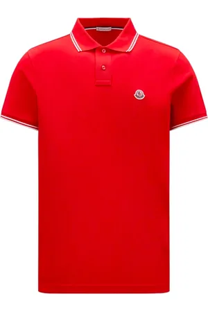 Moncler Homme, Tops, Rouge, Taille: S Polo Rouge à Rayures