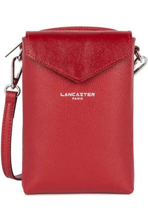 Lancaster Femme, Sacs, Rouge, Taille: ONE Size Pochette Smartphone Double Zip Maya Carmin