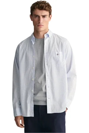 GANT Homme, Chemises, Bleu, Taille: 3XL Chemise Vichy Coupe Standard