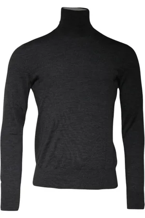 Dolce & Gabbana Homme, Pulls, Gris, Taille: XS Pull col roulé coupe classique