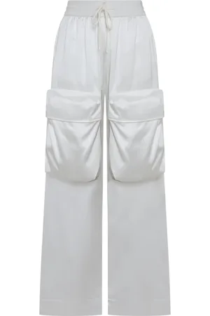 OFF-WHITE Femme, Pantalons, Blanc, Taille: 36 FR Pantalon Cargo Duchesse