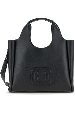 Hogan Femme, Sacs, Noir, Taille: ONE Size Sac porté épaule en cuir grainé noir