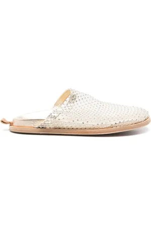 FORTE FORTE Femme, Chaussures, Gris, Taille: 36 EU Mules Ornées de Strass