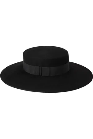 Nina Ricci Femme, Accessoires, Noir, Taille: 56 CM Canotier en feutre de laine