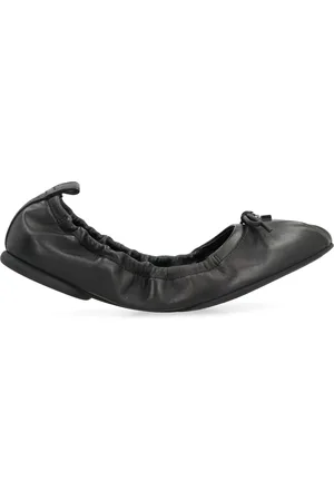 Hogan Femme, Chaussures, Noir, Taille: 37 EU Ballerines en cuir avec sur le devant