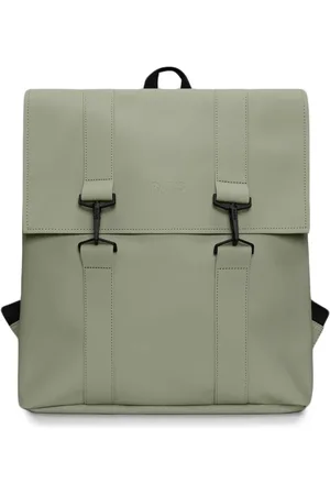 Rains Homme, Sacs, Gris, Taille: ONE Size Sac à dos en tissu PU gris avec poche pour ordinateur portable