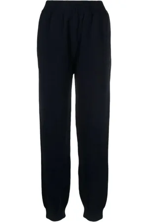 Msgm Femme, Pantalons, Bleu, Taille: 38 FR Pantalon Tricoté avec Logo Brodé