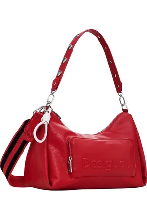 Desigual Femme, Sacs, Rouge, Taille: ONE Size Sac Bandoulière Rouge Fermeture Éclair