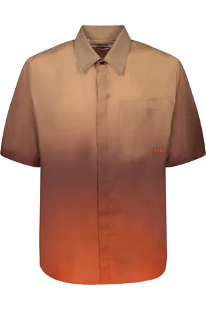 Msgm Homme, Chemises, , Taille: M Chemise à Manches Courtes en Coton avec Poche de Poitrine