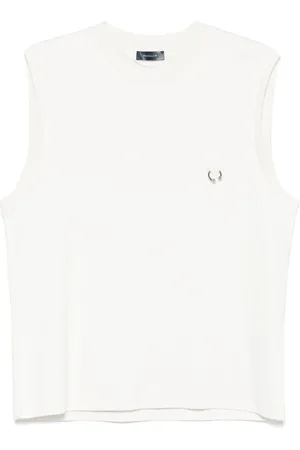 MUGLER Homme, Tops, Blanc, Taille: S Débardeur Ras du Cou