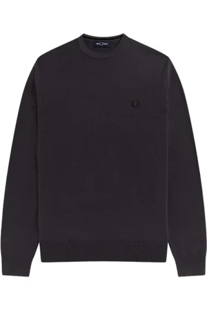 Fred Perry Homme, Pulls, Gris, Taille: M Pull Classique Ras du Cou