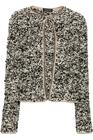 Fabiana Filippi Femme, Vestes, Noir, Taille: 38 FR Cardigan Tricot Élégant