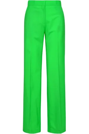 Msgm Femme, Pantalons, Vert, Taille: 36 FR Pantalon Droit