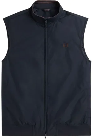 Fred Perry Homme, Vestes, Bleu, Taille: M Brentham Sleeveless Coat