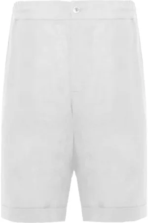 ALPHA STUDIO Homme, Shorts, Blanc, Taille: M Shorts en Lin Blanc