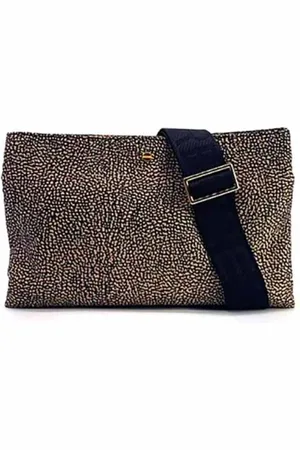 Borbonese Femme, Sacs, Multicolore, Taille: ONE Size Sac Bandoulière en Tissu OP Print