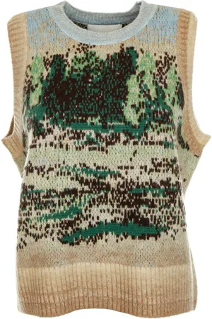 Munthe Femme, Pulls, Multicolore, Taille: 42 FR Pull sans manches côtelé Spacey