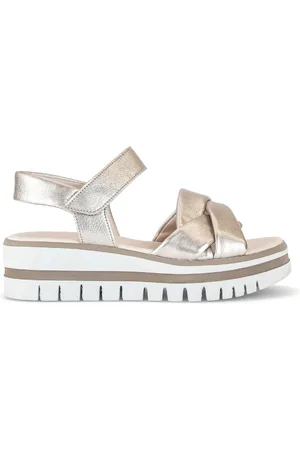 Gabor Femme, Chaussures, Jaune, Taille: 37 1/2 EU Sandales en cuir