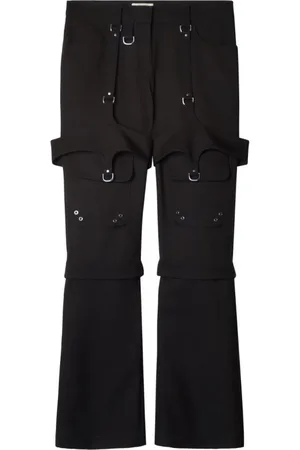 OFF-WHITE Femme, Pantalons, Noir, Taille: 34 FR Pantalon Large