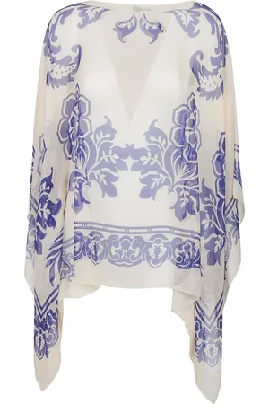 Etro Femme, Vestes, Multicolore, Taille: ONE Size Poncho Asymétrique Élégant