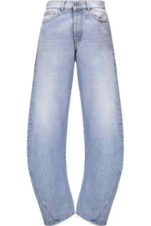 OFF-WHITE Femme, Jeans, Bleu, Taille: W24 Jean Classique 5 Poches en Denim