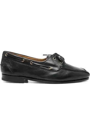 Bally Homme, Chaussures, Noir, Taille: 42 EU Chaussures Plates en Cuir Noir