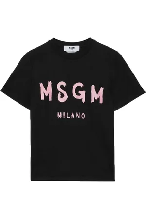 Msgm Femme, Tops, Noir, Taille: 38 FR T-shirt en coton Style 99C