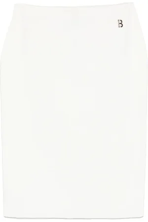 Blugirl Femme, Jupes, Blanc, Taille: 38 FR Jupe Blanche Élégante