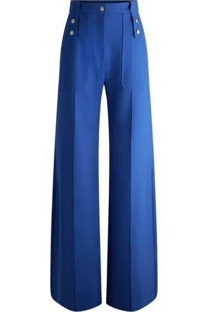 Fusalp Femme, Pantalons, Bleu, Taille: 38 FR Pantalon Large