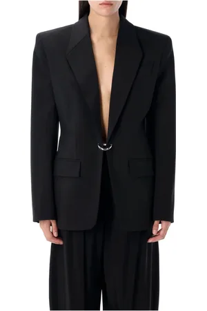 MUGLER Femme, Vestes, Noir, Taille: 40 FR Veste Tailleur Noire Perforée