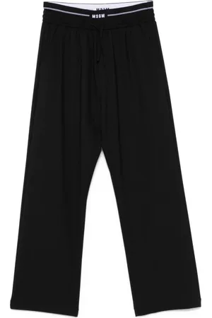 Msgm Homme, Pantalons, Noir, Taille: M Nero Wide Pantalons