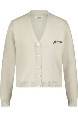 FLÂNEUR Flâneur, Homme, Pulls, , Taille: XL Cardigan Signature brodé en Crème